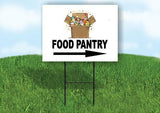 FOOD PANTRY RIGHT ARROW Yard Sign Road with Stand LAWN SIGN Single sided