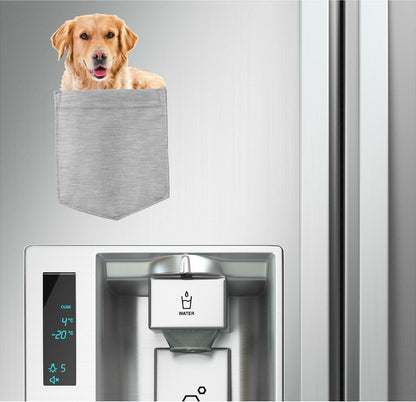 Golden Retriever Dog in pocket Fridge Car Magnet Bumper Sticker App size 4"x7"