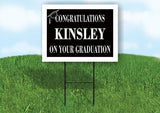 KINSLEY CONGRATULATIONS GRADUATION 18 in x 24 in Yard Sign Road Sign with Stand