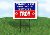 TROY THANK YOU SERVICE 18 in x 24 in Yard Sign Road Sign with Stand