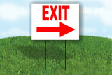 EXIT RIGHT ARROW RED PARKING LOT Yard Sign ROAD SIGN with stand