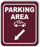 PARKING AREA DIRECTIONAL ARROW TRAIL 8 Variations Metal Aluminum composite sign