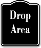 Drop Area Golf Course BLACK Aluminum Composite Sign