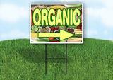 ORGANIC RIGHT ARROW Yard Sign Road with Stand LAWN SIGN Single sided