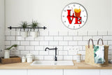 I Love French Fries Love Park Funny Kitchen Living room Wall Clock