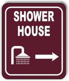 SHOWER HOUSE DIRECTIONAL ARROW TRAIL 8 Variations Metal Aluminum composite sign