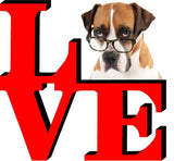 Boxer with Glasses Dog Love Park Cute Dog Fridge Refrigerator Car Magnet