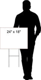 ALASKA _FISHING LICENSES LEFT ARROW RED Yard Sign w Stand LAWN SIGN Single
