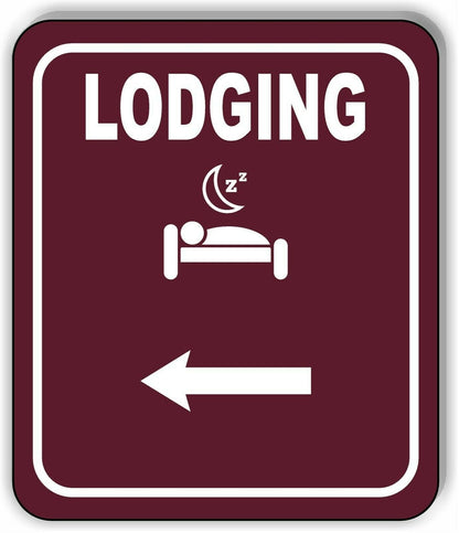 LODGING DIRECTIONAL ARROW TRAIL 8 Variations Metal Aluminum composite sign