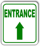 ENTRANCE DIRECTIONAL GREEN 8 Arrow Variations Metal Aluminum composite sign