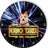 Best Norwich Terrier Dog Galaxy Wars Space Star Kitchen Livingroom Wall Clock