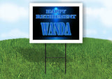 WANDA RETIREMENT BLUE 18 in x 24 in Yard Sign Road Sign with Stand