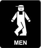 Funny bathroom sign set 8 1/2 X 10 RESTROOM SIGN Aluminum  I have to pee