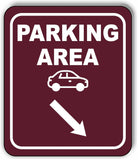 PARKING AREA DIRECTIONAL ARROW TRAIL 8 Variations Metal Aluminum composite sign