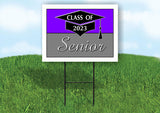 2023 SENIOR PURPLE GRAY  18inx24in Yard Road Sign w/ Stand