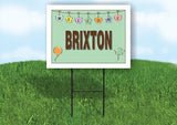 BRIXTON WELCOME BABY GREEN  18 in x 24 in Yard Sign Road Sign with Stand