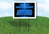 ANTONIO RETIREMENT BLUE 18 in x 24 in Yard Sign Road Sign with Stand