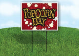 POPCORN DAY Yard Sign Road with Stand LAWN POSTER