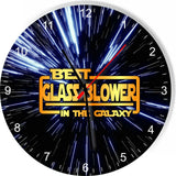 Best Glass Glassblower Star Galaxy Wars Space Kitchen Living room Wall Clock