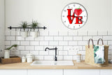 I Love Strawberries Love Park Funny Kitchen Living room Wall Clock