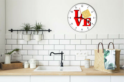 I Love Ramon Noodles Love Park Funny Kitchen Living room Wall Clock