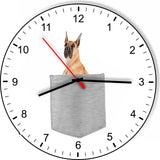 Great Dane In Your Pocket Puppy Dog kitchen living room Wall Clock