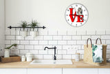 Bearded Collie Park Cute Puppy Dog kitchen living room Wall Clock
