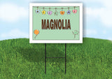 MAGNOLIA WELCOME BABY GREEN  18 in x 24 in Yard Sign Road Sign with Stand