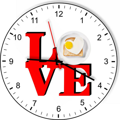 I Love Eggs Love Park Funny Kitchen Living room Wall Clock