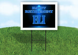 ELI RETIREMENT BLUE 18 in x 24 in Yard Sign Road Sign with Stand