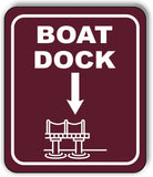 BOAT DOCK DIRECTIONAL DOWNWARD ARROW CAMPING Metal Aluminum composite sign