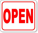 OPEN RED Metal Aluminum composite sign