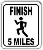 Finish Line 5 miles Running Race 5k Marathon Metal Aluminum Composite Sign