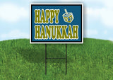 HAPPY HANUKKAH DREIDEL Yard Sign with Stand LAWN SIGN