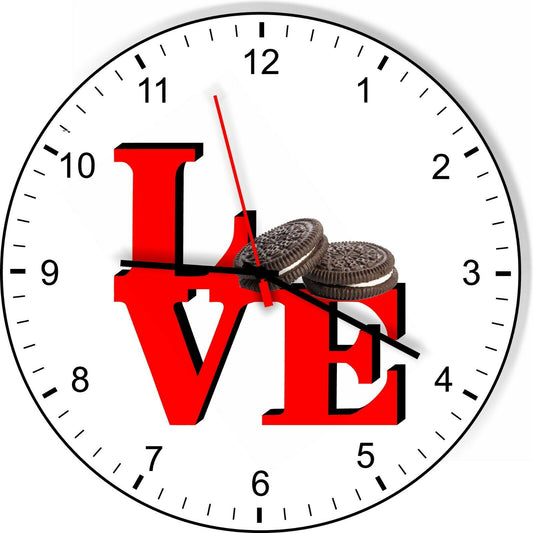 I Love Cookies Love Park Funny Kitchen Living room Wall Clock