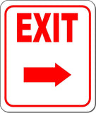 EXIT DIRECTIONAL RED 8 Arrow Variations Metal Aluminum composite sign