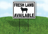 FRESH LAMB AVAILABLE BLACK BORDER Yard Sign Road with Stand LAWN SIGN