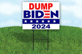 DUMP biden 2024 ANTI Yard Sign Road with Stand LAWN SIGN