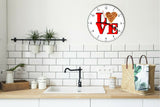 I Love Waffles Love Park Funny Kitchen Living room Wall Clock