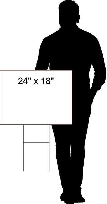 MANN FLAG RED 2024 18inx24in Yard Road Sign w/ Stand