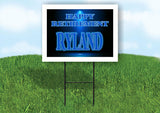 RYLAND RETIREMENT BLUE 18 in x 24 in Yard Sign Road Sign with Stand