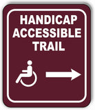 HANDICAP ACCESSIBLE TRAIL DIRECTIONAL ARROWS Metal Aluminum composite sign