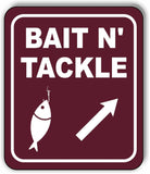 BAIT N TACKLE DIRECTIONAL 45 DEGREES UP RIGHT ARROW Aluminum composite sign