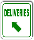 DELIVERIES DIRECTIONAL UP BLACK Arrow Variations Metal Aluminum composite sign
