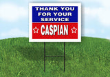 CASPIAN THANK YOU SERVICE 18 in x 24 in Yard Sign Road Sign with Stand
