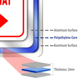 EXIT THIS WAY DIRECTIONAL RED 8 Arrow Variations Metal Aluminum composite sign