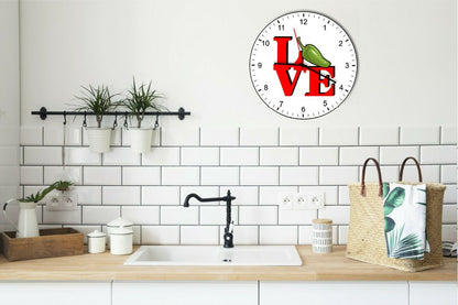 I Love Jalapenos Love Park Funny Kitchen Living room Wall Clock