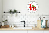I Love Jalapenos Love Park Funny Kitchen Living room Wall Clock