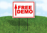 FREE DEMO STRAIGHT ARROW RED Yard Sign with Stand LAWN SIGN