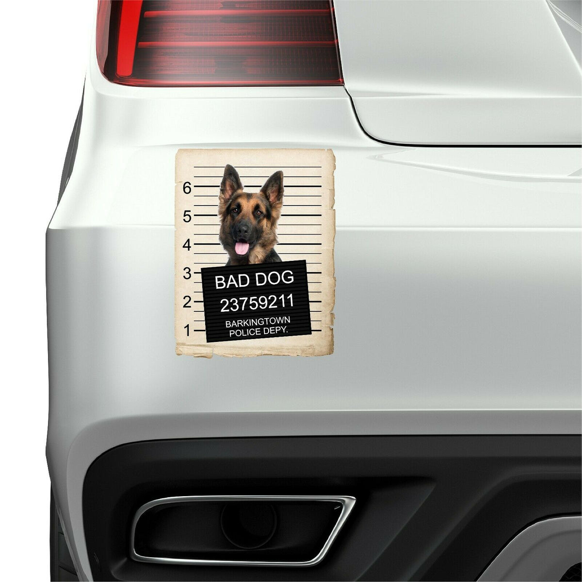 German Shepard Mugshot Bad Dog Fridge refrigerator Car Magnet